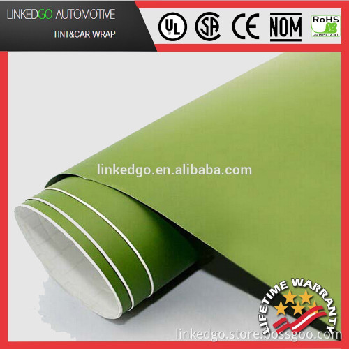 Promotional New Car Wrap Army Green 1.52*30M Vinyl Sticker Matte Vinyl Wrap